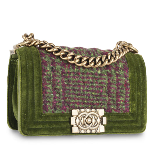 Chanel Boy Bag Tweed Black Shoulder Bag
