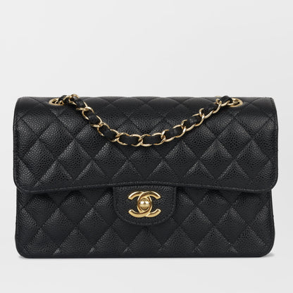 Chanel Classic Flap Lambskin Black Shoulder Bag Style 257
