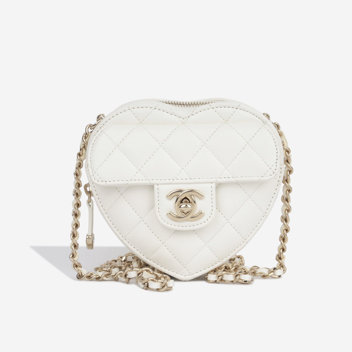 Chanel Small Heart Bag - White