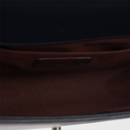 Chanel Boy Bag Lambskin Navy Shoulder Bag