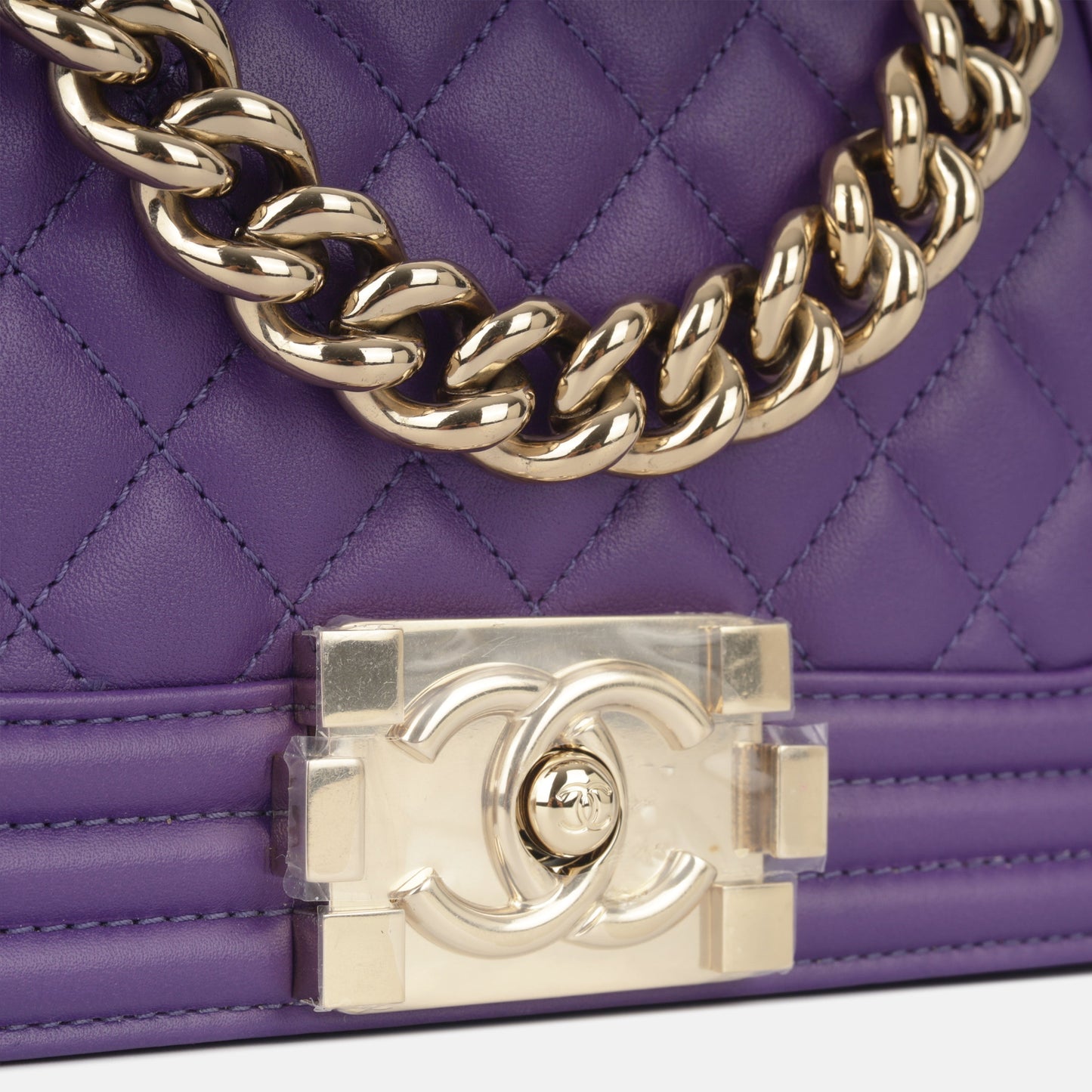 Chanel Boy Bag Lambskin Gold Shoulder Bag Style 9