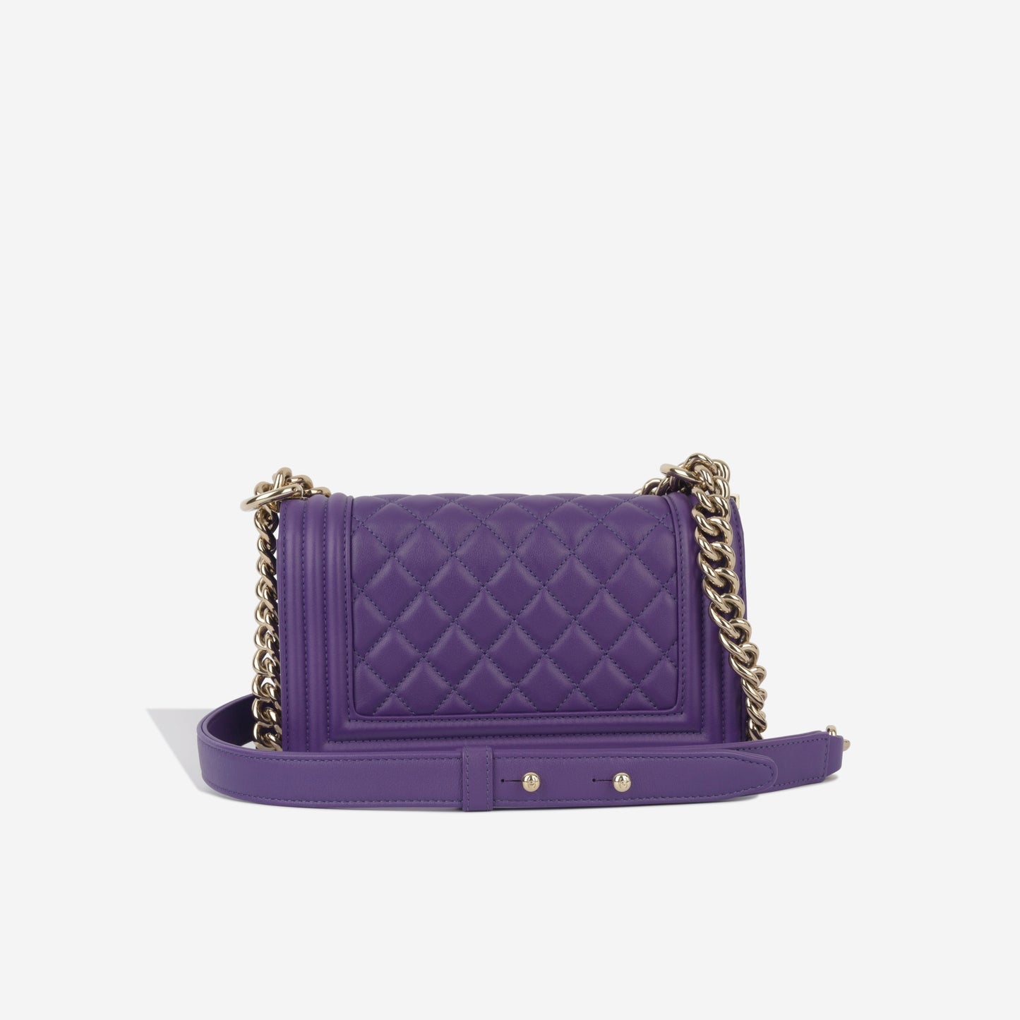 Chanel Boy Bag Lambskin Gold Shoulder Bag Style 9
