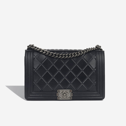 Chanel Boy Bag Calfskin Black Shoulder Bag