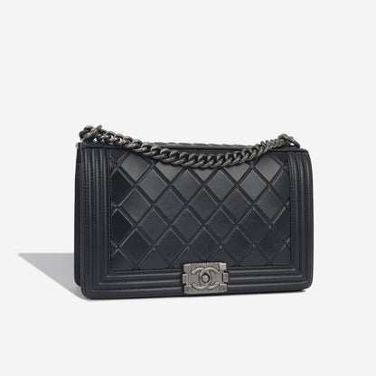 Chanel Boy Bag Calfskin Black Shoulder Bag