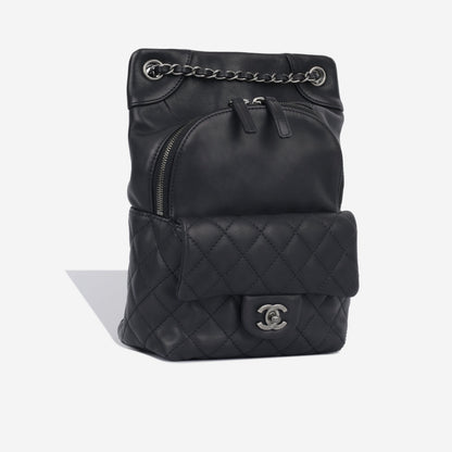 Chanel Lambskin Black Backpack Lambskin
