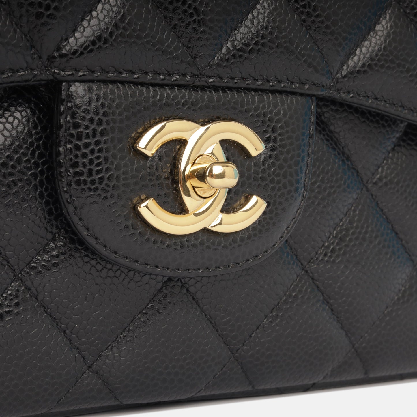 Chanel Classic Flap Caviar Black Shoulder Bag Style 16