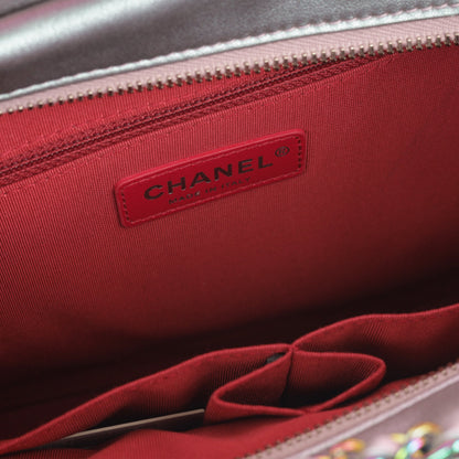 Chanel Gabrielle Lambskin Silver Shoulder Bag