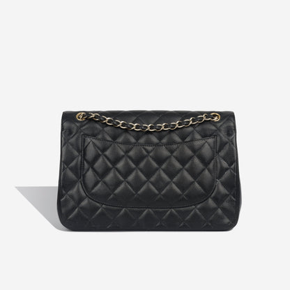 Chanel Classic Flap Lambskin Black Shoulder Bag Style 38