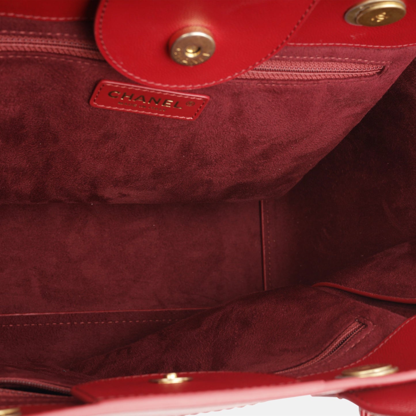 Chanel Deauville Caviar Gold Tote Bag