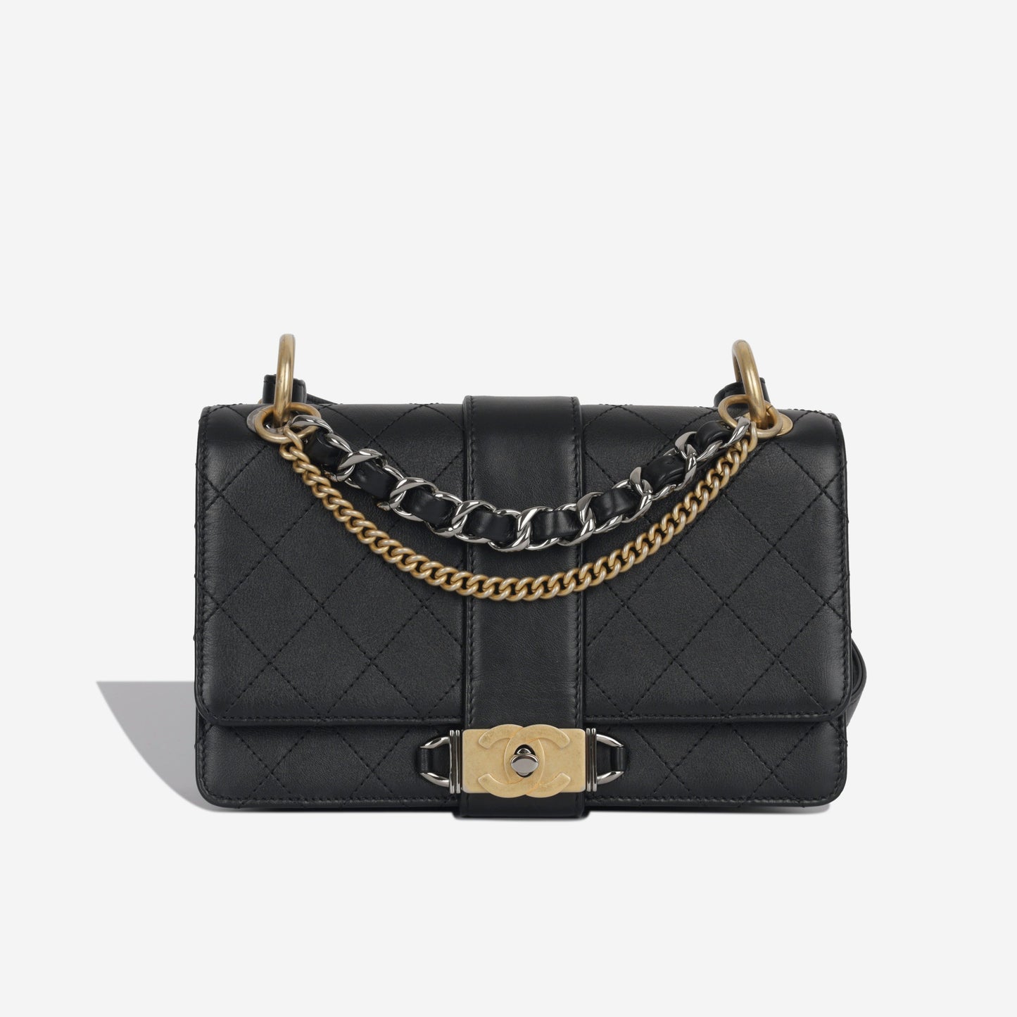 Chanel Calfskin Black Shoulder Bag Style 3