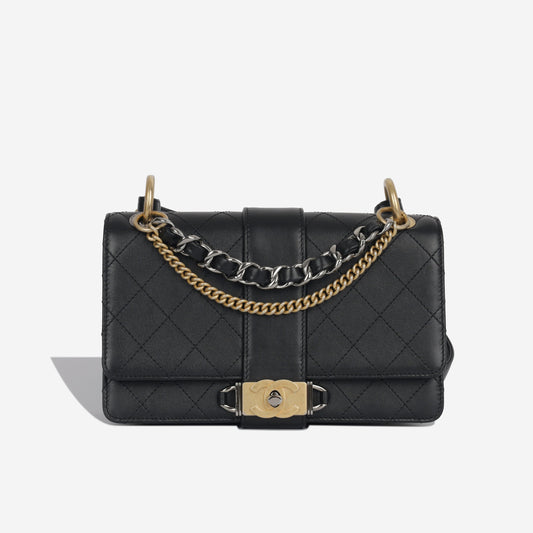 Chanel Calfskin Black Shoulder Bag Style 3