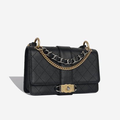 Chanel Calfskin Black Shoulder Bag Style 3
