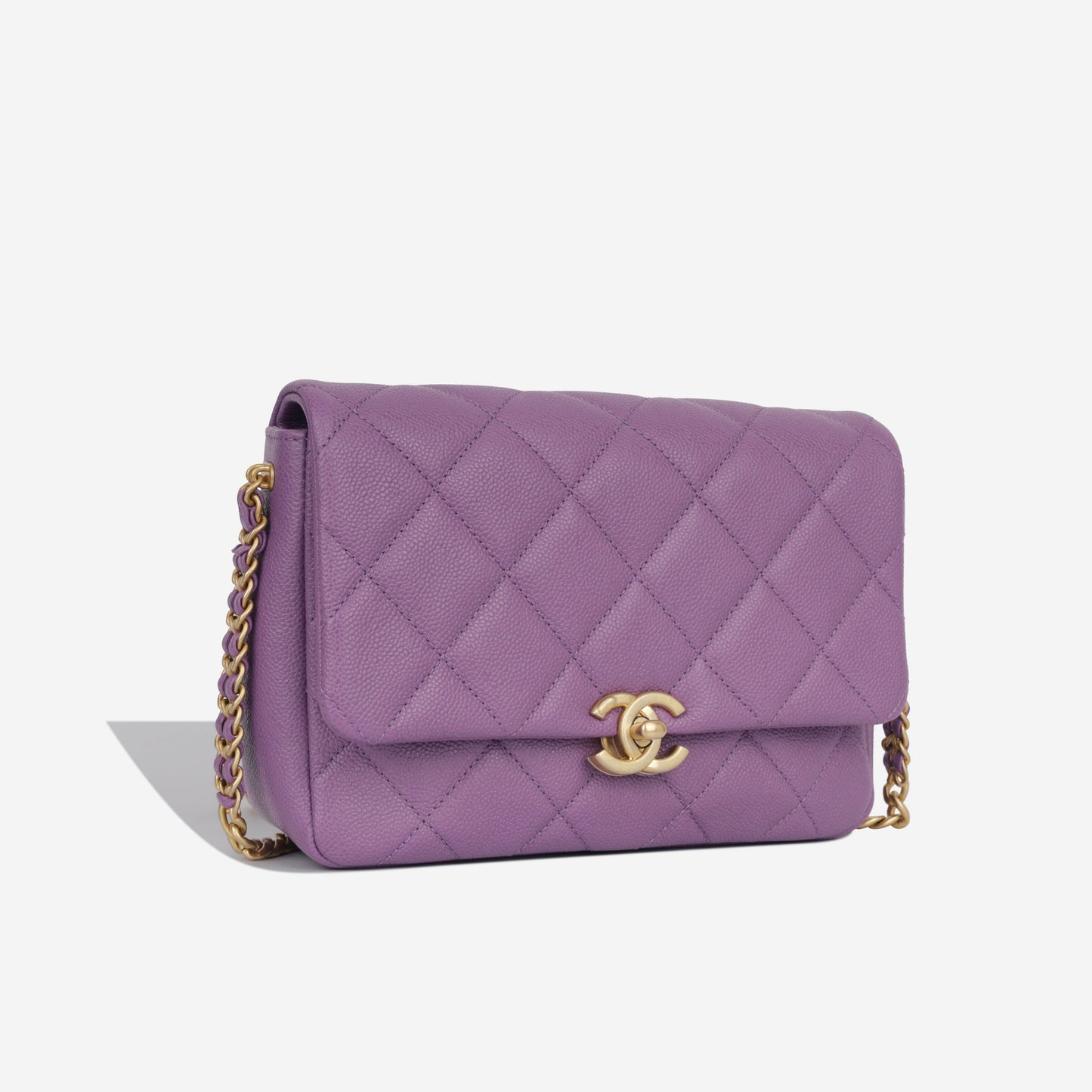 Chanel Classic Flap Caviar Gold Shoulder Bag Style 42