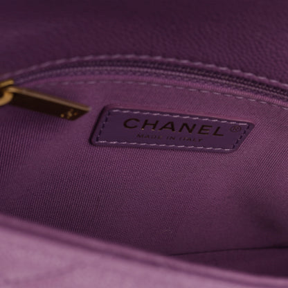 Chanel Classic Flap Caviar Gold Shoulder Bag Style 42