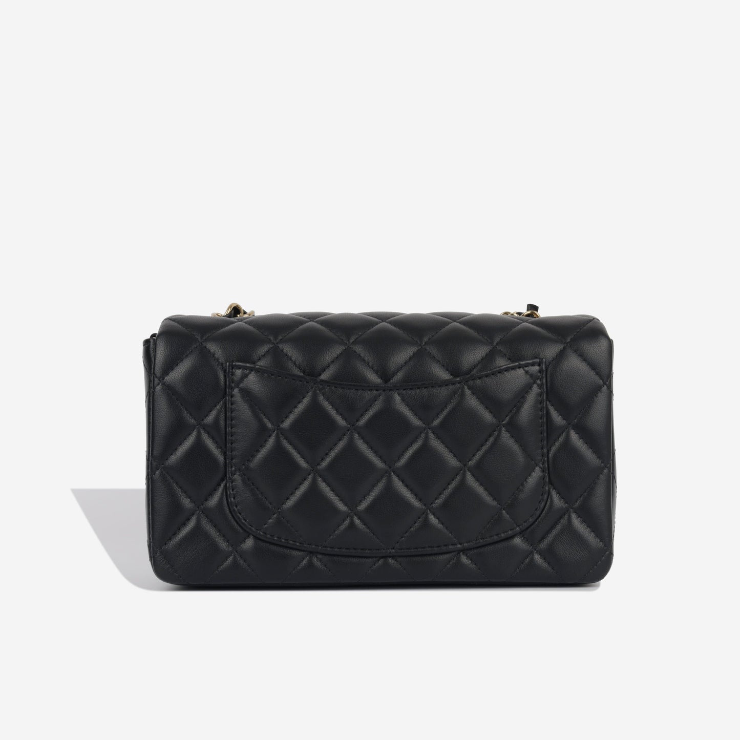 Chanel Classic Flap Lambskin Black Shoulder Bag Style 161