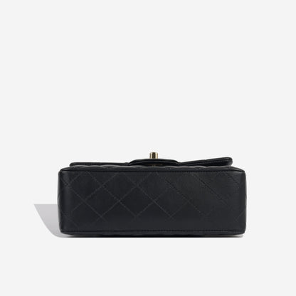 Chanel Classic Flap Lambskin Black Shoulder Bag Style 161