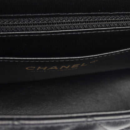 Chanel Classic Flap Lambskin Black Shoulder Bag Style 161