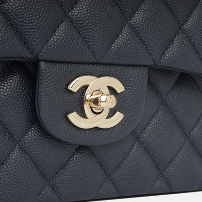 Chanel Classic Flap Caviar Gold Shoulder Bag Style 33