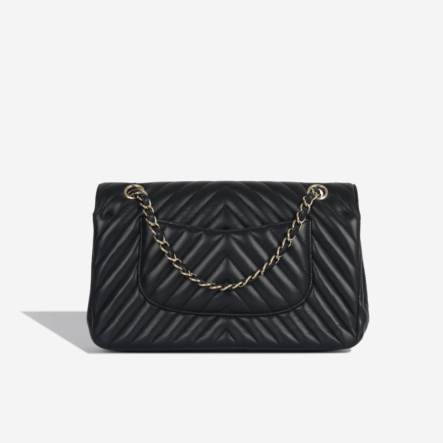 Chanel Classic Flap Lambskin Black Shoulder Bag Style 108