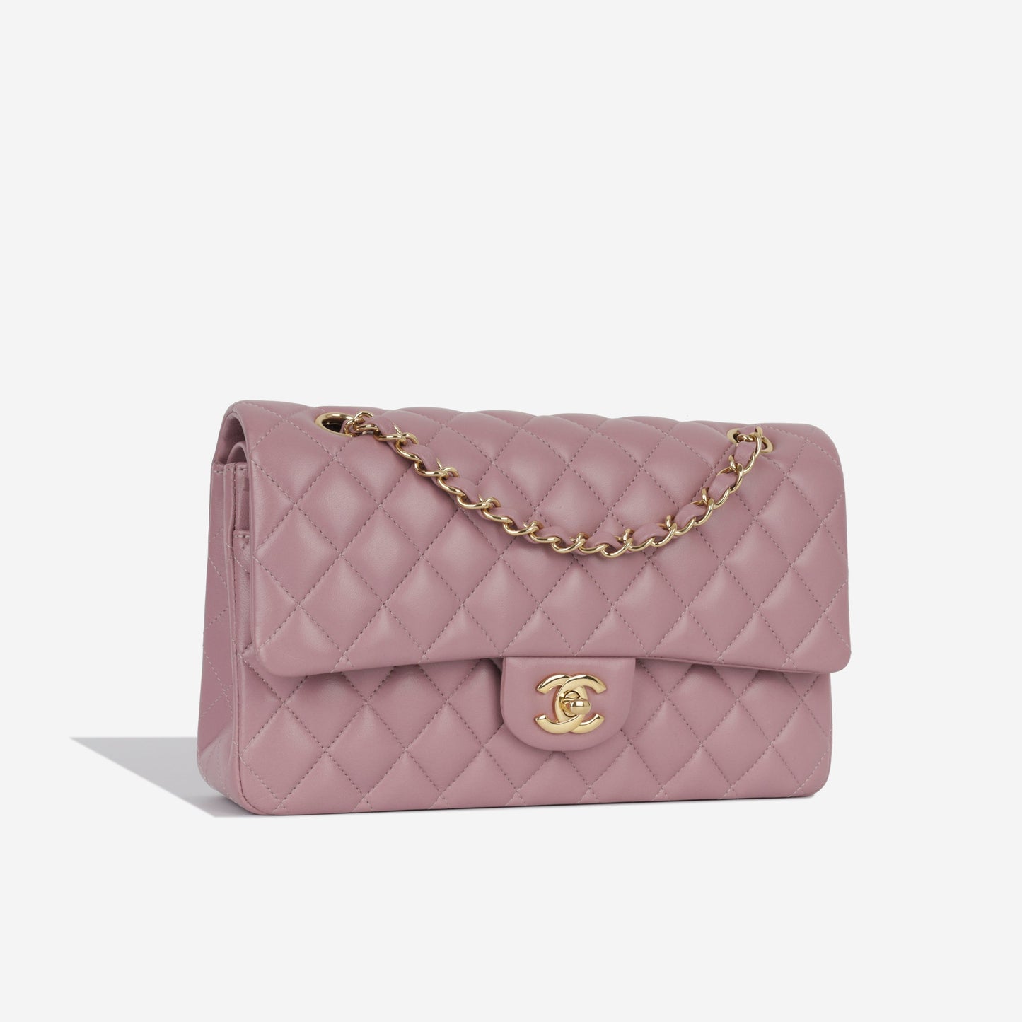 Chanel Classic Flap Lambskin Gold Shoulder Bag Style 30