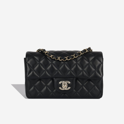Chanel Classic Flap Lambskin Black Shoulder Bag Style 159