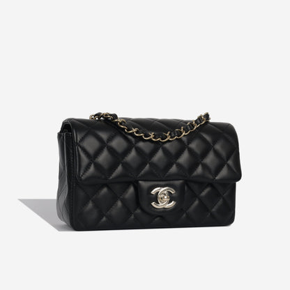 Chanel Classic Flap Lambskin Black Shoulder Bag Style 159