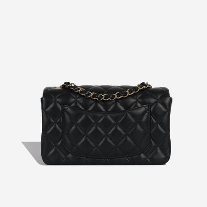 Chanel Classic Flap Lambskin Black Shoulder Bag Style 138