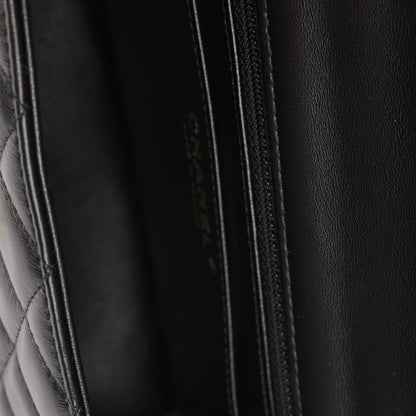 Chanel Classic Flap Lambskin Black Shoulder Bag Style 138