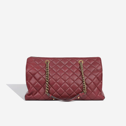 Chanel Large Shopper Tote - Burgundy