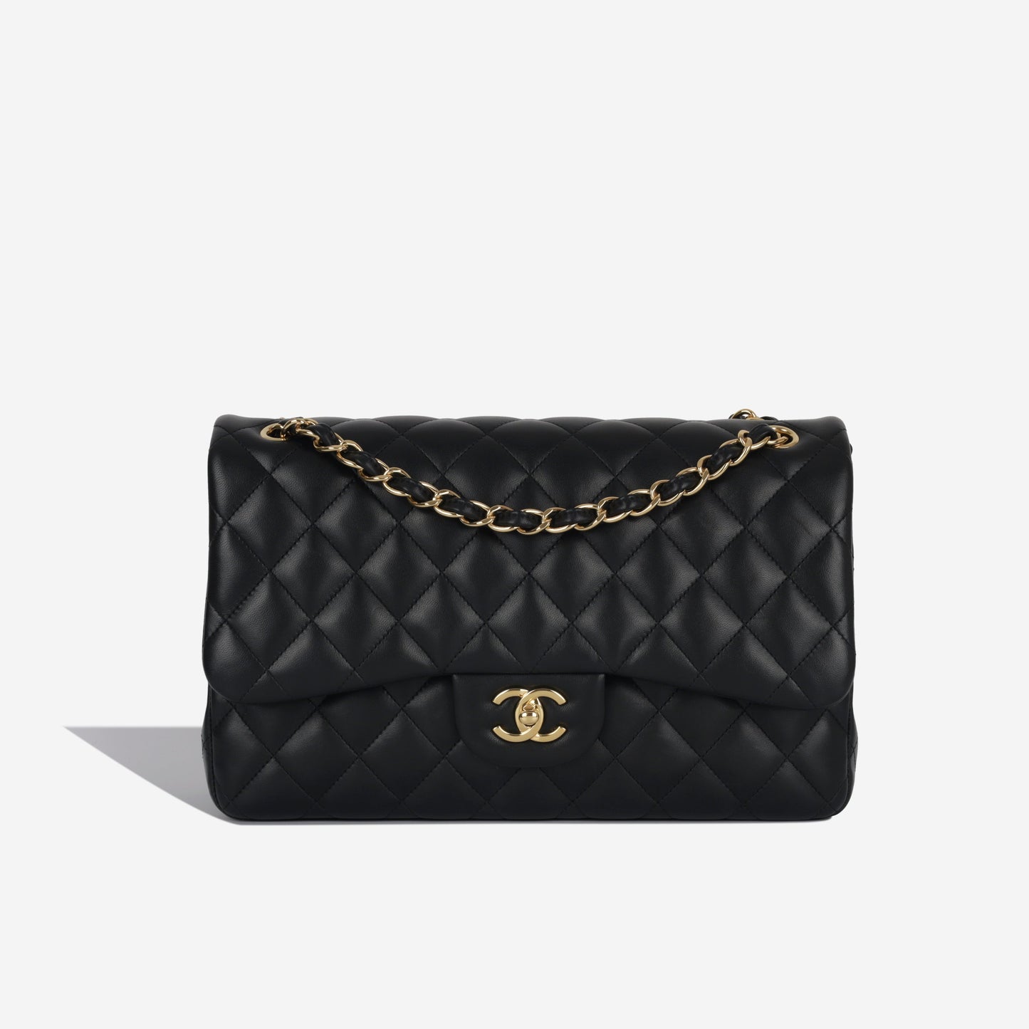 Chanel Classic Flap Lambskin Black Shoulder Bag Style 37