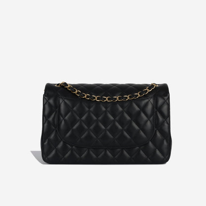 Chanel Classic Flap Lambskin Black Shoulder Bag Style 37