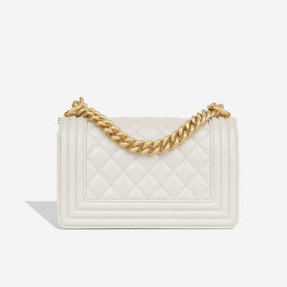Chanel Boy Bag Lambskin Gold Shoulder Bag Style 7