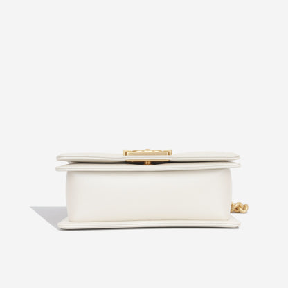 Chanel Boy Bag Lambskin Gold Shoulder Bag Style 7