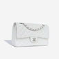 Chanel Classic Flap Lambskin Silver Shoulder Bag Style 17