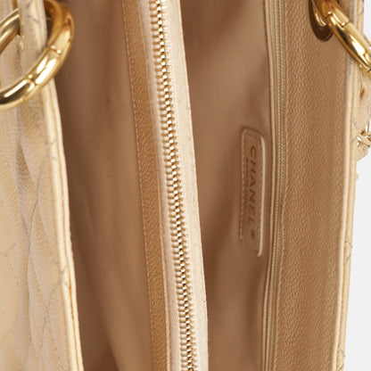Chanel Shopping Tote Caviar Gold Tote Bag