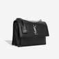 Saint Laurent Sunset Calfskin Black Shoulder Bag
