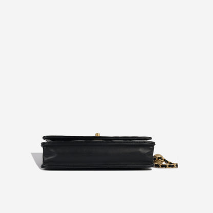 Chanel Wallet On Chain Lambskin Black Crossbody Style 12