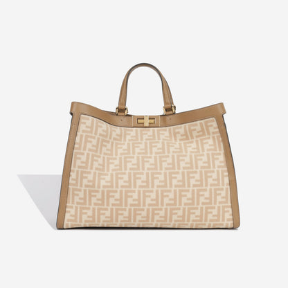 Fendi Peekaboo Leather Red Handbag Style 56