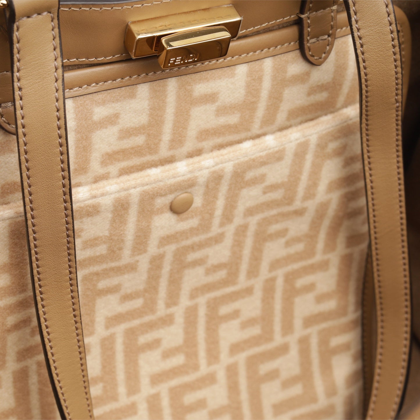 Fendi Peekaboo Leather Red Handbag Style 56