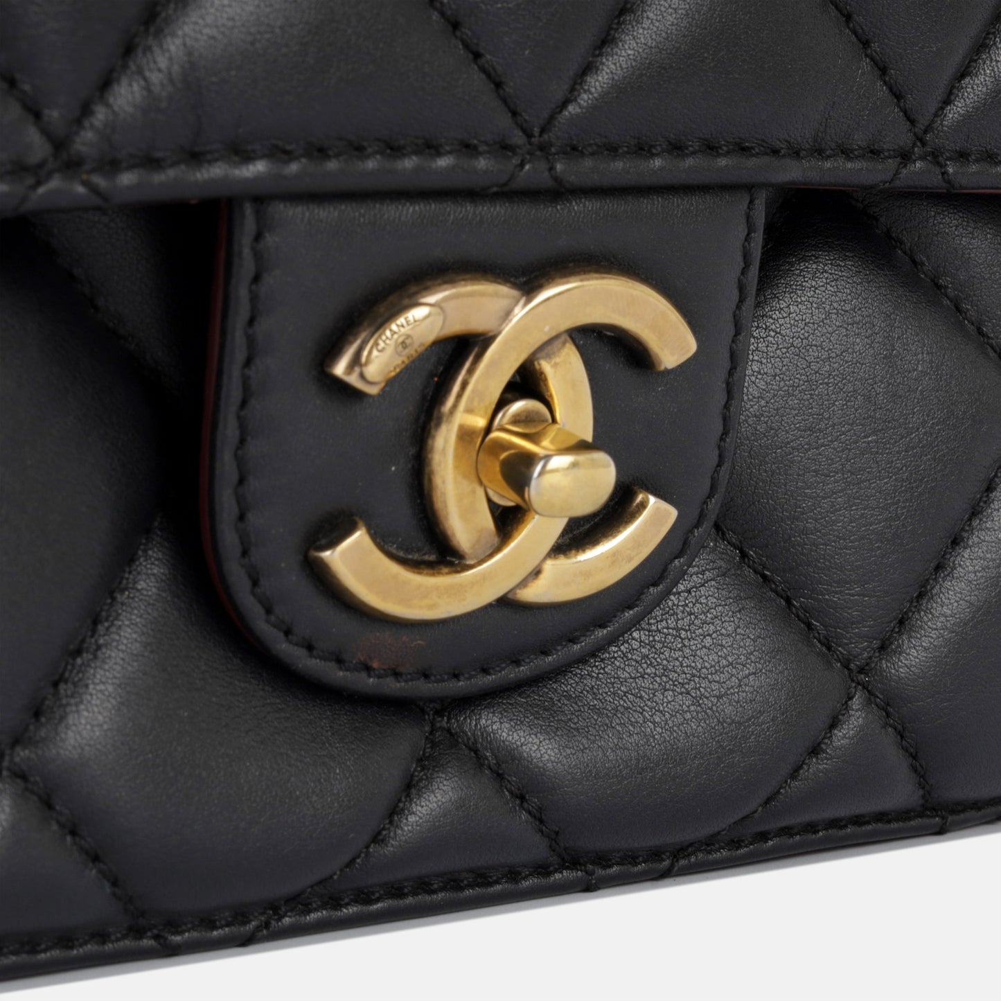 Chanel Classic Flap Lambskin Black Shoulder Bag Style 344