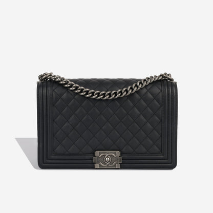 Chanel Classic Flap Lambskin Black Shoulder Bag Style 300