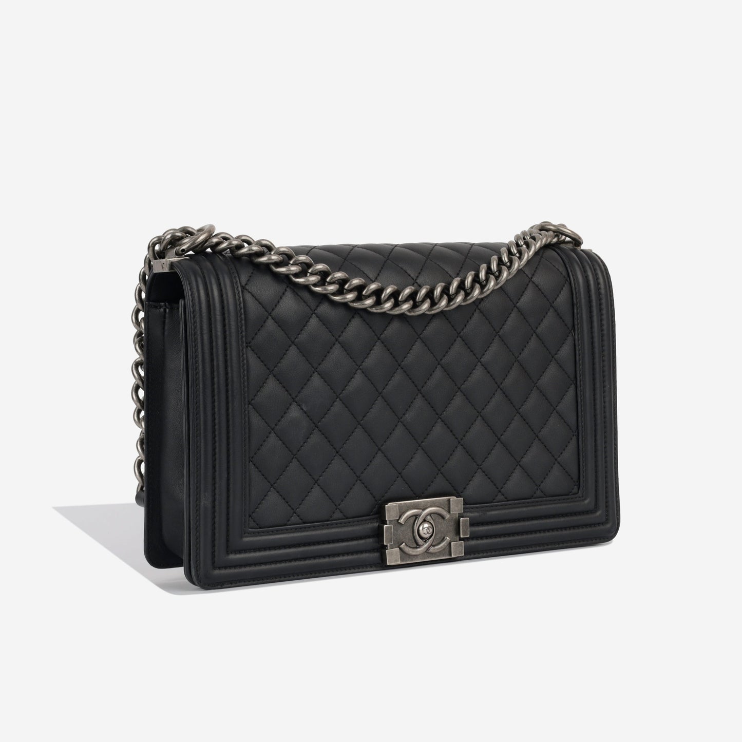Chanel Classic Flap Lambskin Black Shoulder Bag Style 300