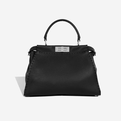 Fendi Peekaboo Leather Red Handbag Style 52