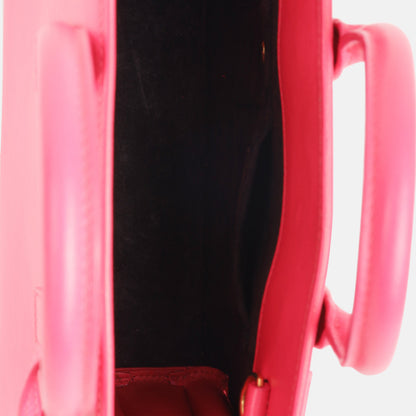 Saint Laurent Sac De Jour Calfskin Red Handbag