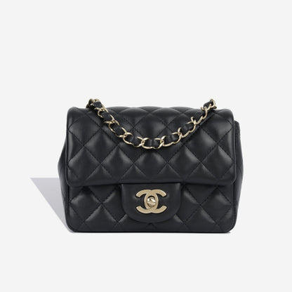 Chanel Classic Flap Lambskin Black Shoulder Bag Style 278