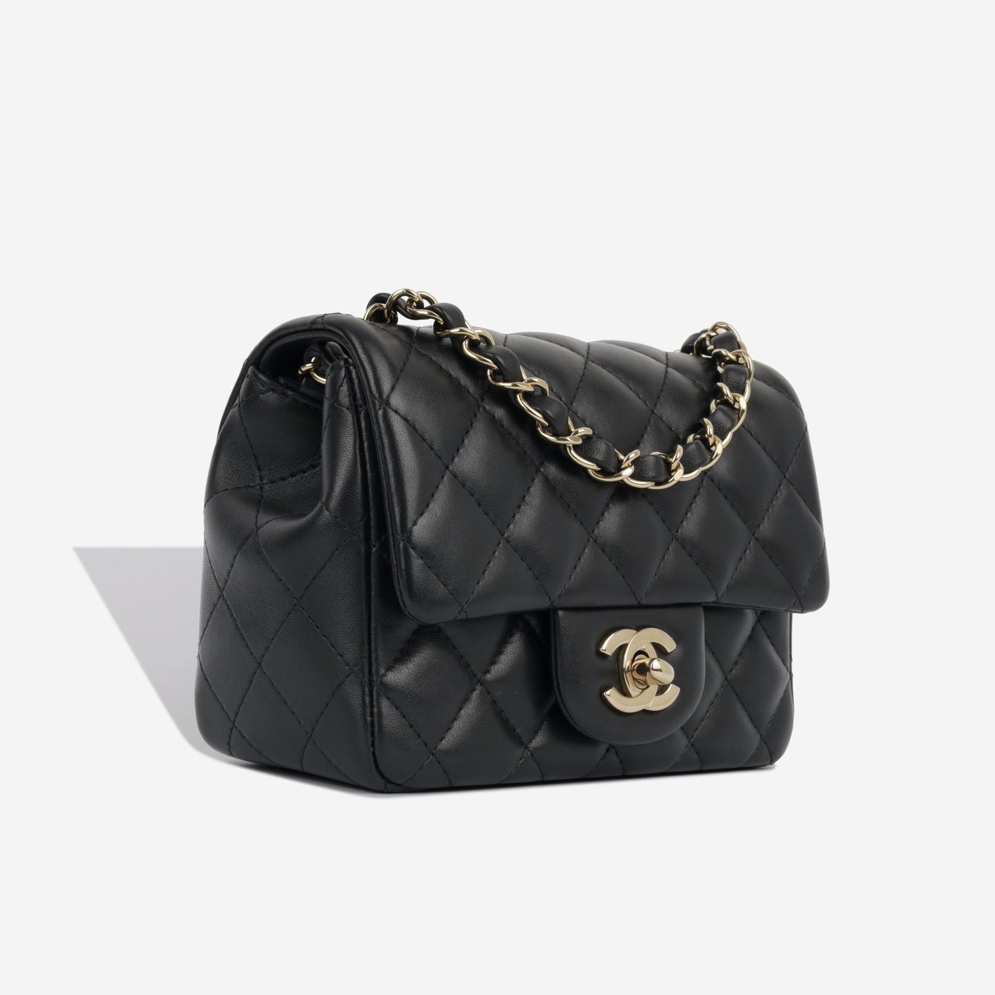 Chanel Classic Flap Lambskin Black Shoulder Bag Style 278