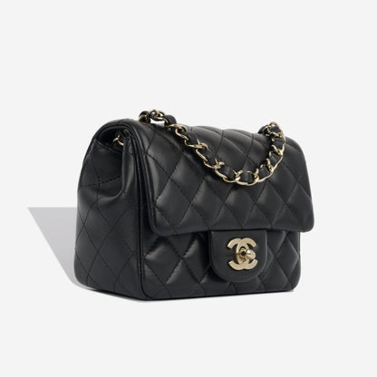 Chanel Classic Flap Lambskin Black Shoulder Bag Style 278