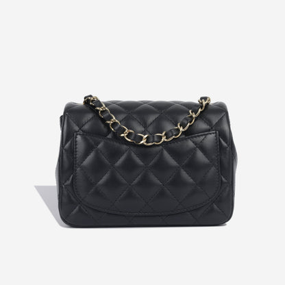Chanel Classic Flap Lambskin Black Shoulder Bag Style 278