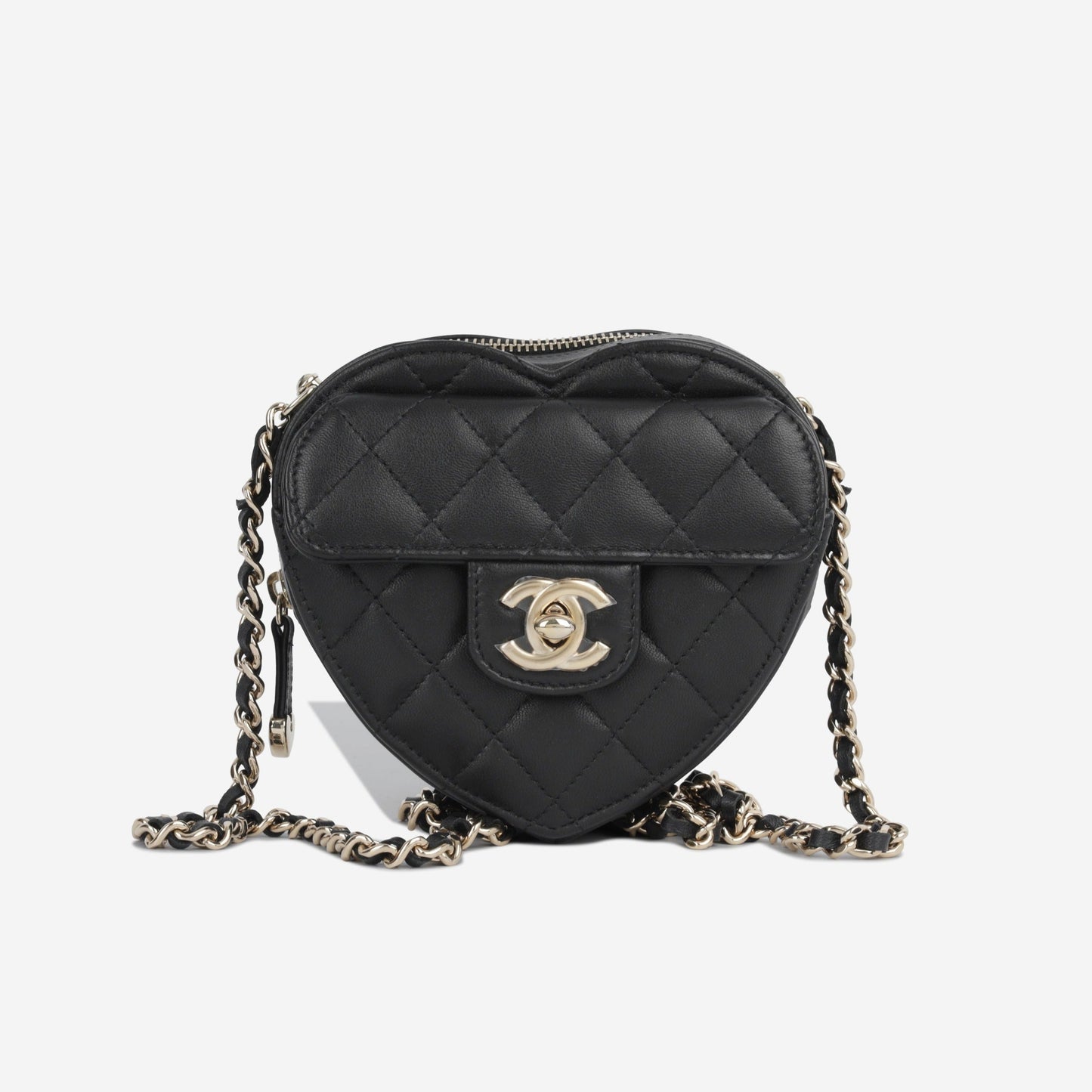 Chanel Luxury Lambskin Black Handbag Style 15