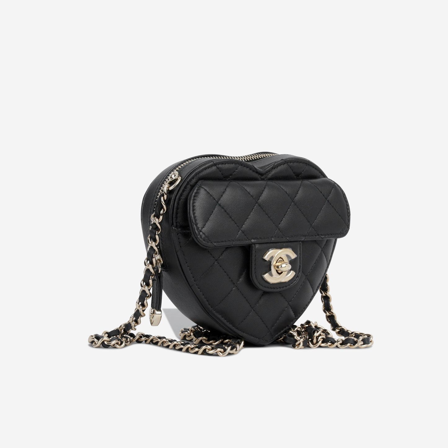 Chanel Luxury Lambskin Black Handbag Style 15